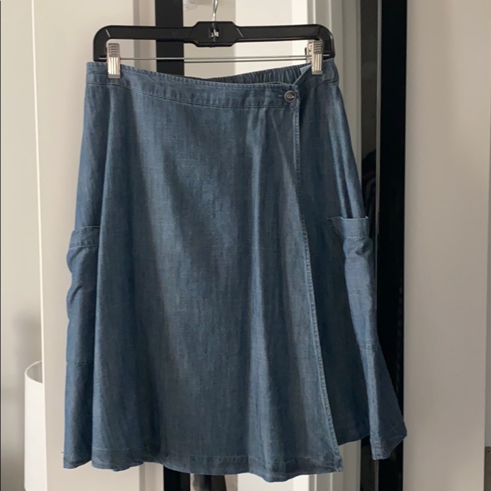 Long Denim Loft Skirt